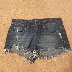 Jean shorts.